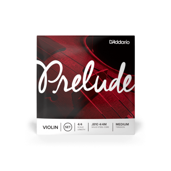 D'addario Prelude Violin String Set, 4/4 Scale, Medium Tension